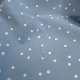 Tessuto Impermeabile H 145 cm - POIS AZZURRO POLVERE