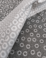 Asciugapiatti da ricamo in puro cotone - FANTASIA GRIGIO/NERO