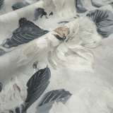 Cotone Fondo Panama H 280 cm - INCANTO DI PEONIE/GRIGIO