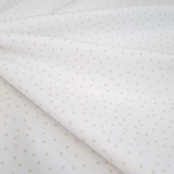 Piquet millerighe H 150 cm - POIS BEIGE FONDO BIANCO
