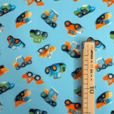 Tessuto Cotone Digital H 150 cm - TRUCKS/AZZURRO