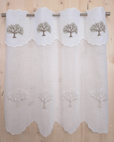 Tenda a vetro ricamata - ALBERO DELLA VITA
