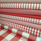 Collezione "Riga, quadretto e unito" H 180 cm - ROSSO VIVO