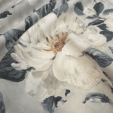 Cotone Fondo Panama H 280 cm - INCANTO DI PEONIE/GRIGIO