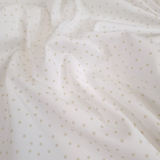 Piquet millerighe H 150 cm - POIS BEIGE FONDO BIANCO