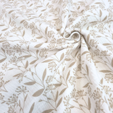 Mousseline imprimée - PLUMES/TERRE CUITE H 140 cm