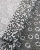 Asciugapiatti da ricamo in puro cotone - FANTASIA GRIGIO/NERO