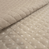 Trapuntato in misto cotone double face H 140 cm - GREZZO POIS BIANCHI