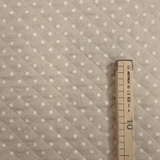 Trapuntato in misto cotone double face H 140 cm - GREZZO POIS BIANCHI