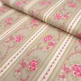 Cotone Americano H 110 cm - FASCE SABBIA/ROSELLINE
