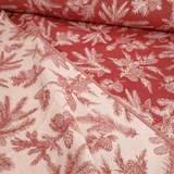 Tovagliato Fiandra di Cotone H 180 cm - PIGNE BORDEAUX