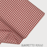 Collezione "Riga, quadretto e unito" H 180 cm - ROSSO