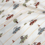 Jersey di Cotone Digital H 150 cm - PICCOLE AVVENTURE IN AUTO/LATTE