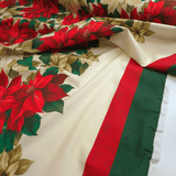 Cotone Panama Digital H 160 cm - STELLE DI NATALE/BORDI DECORATIVI ROSSO/VERDE