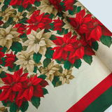 Cotone Panama Digital H 160 cm - STELLE DI NATALE/BORDI DECORATIVI ROSSO/VERDE