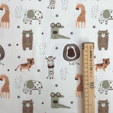 Jersey di Cotone Digital H 150 cm - PICCOLO ZOO/LATTE