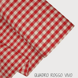 Collezione "Riga, quadretto e unito" H 180 cm - ROSSO VIVO
