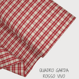 Collezione "Riga, quadretto e unito" H 180 cm - ROSSO VIVO