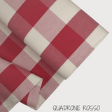 Collezione "Riga, quadretto e unito" H 180 cm - ROSSO