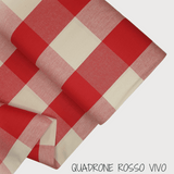 Collezione "Riga, quadretto e unito" H 180 cm - ROSSO VIVO