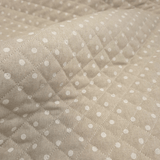 Trapuntato in misto cotone double face H 140 cm - GREZZO POIS BIANCHI