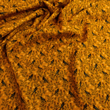 Cotone Americano H 110 cm - UCCELLINI SUI RAMI/OCRA SCURO