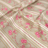 Cotone Americano H 110 cm - FASCE SABBIA/ROSELLINE