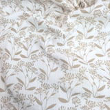 Mousseline imprimée - PLUMES/TERRE CUITE H 140 cm