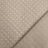 Trapuntato in misto cotone double face H 140 cm - GREZZO POIS BIANCHI