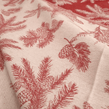 Tovagliato Fiandra di Cotone H 180 cm - PIGNE BORDEAUX