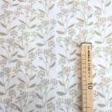 Mousseline imprimée - PLUMES/TERRE CUITE H 140 cm