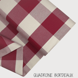 Kollektion „Streifen, Quadrat und Uni“, H 180 cm – BORDEAUX