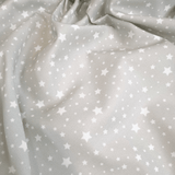 Piquet millerighe H 150 cm - STELLINE BIANCHE FONDO GRIGIO