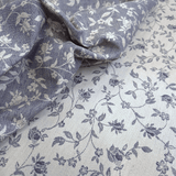 Tovagliato Fiandra di Cotone H 180 cm - FIORELLINI BLU