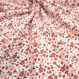 Jersey di Cotone H 150 cm - FIORELLINI ROSA ANTICO/LATTE