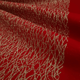 Pannolenci H 155 cm - BORDEAUX SCARABOCCHIO GLITTER ORO