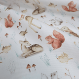 Piquet millerighe con stampa digitale H 150 cm - AMICI NEL BOSCO