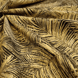 Tessuto Arredo Jacquard H 140 cm - FOLIAGE DORATO LUREX/NERO