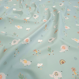 Tessuto Impermeabile H 145 cm - ELEFANTINI/MENTA