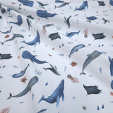 Piquet millerighe con stampa digitale H 150 cm - SOGNI OCEANICI