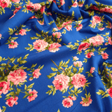 Cotone Americano H 110 cm - ROSELLINE/BLU