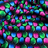 Cotone Americano H 110 cm - ALBERI COLORATI/NERO