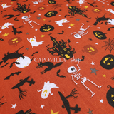 Cotone Halloween H 145 cm - SCHELETRI IN FESTA
