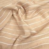 Mussola di Cotone Doppia Garza H 140 cm - STRISCE/BEIGE