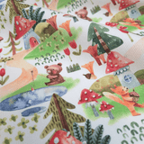 Piquet millerighe con stampa digitale H 150 cm - ALLEGRIA NEL BOSCO