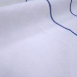 Tessuto per Asciugapiatti Doppio Bordo Aida H 60 cm - BIANCO RIGHETTA BLU