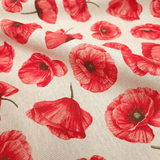 Cotone Fondo Grezzo H 280 cm - PAPAVERI