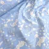 Cotone Americano H 110 cm - GATTINI BIANCHI/AZZURRO