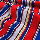 Cotone Americano H 110 cm - RIGHE ROSSO/BLU