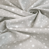 Piquet millerighe H 150 cm - STELLINE BIANCHE FONDO GRIGIO